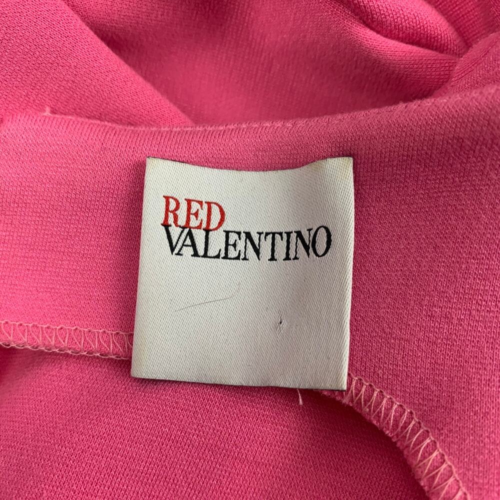 RED VALENTINO Size S Pink Ruffled Sleeveless Dress - Picture 4 of 4